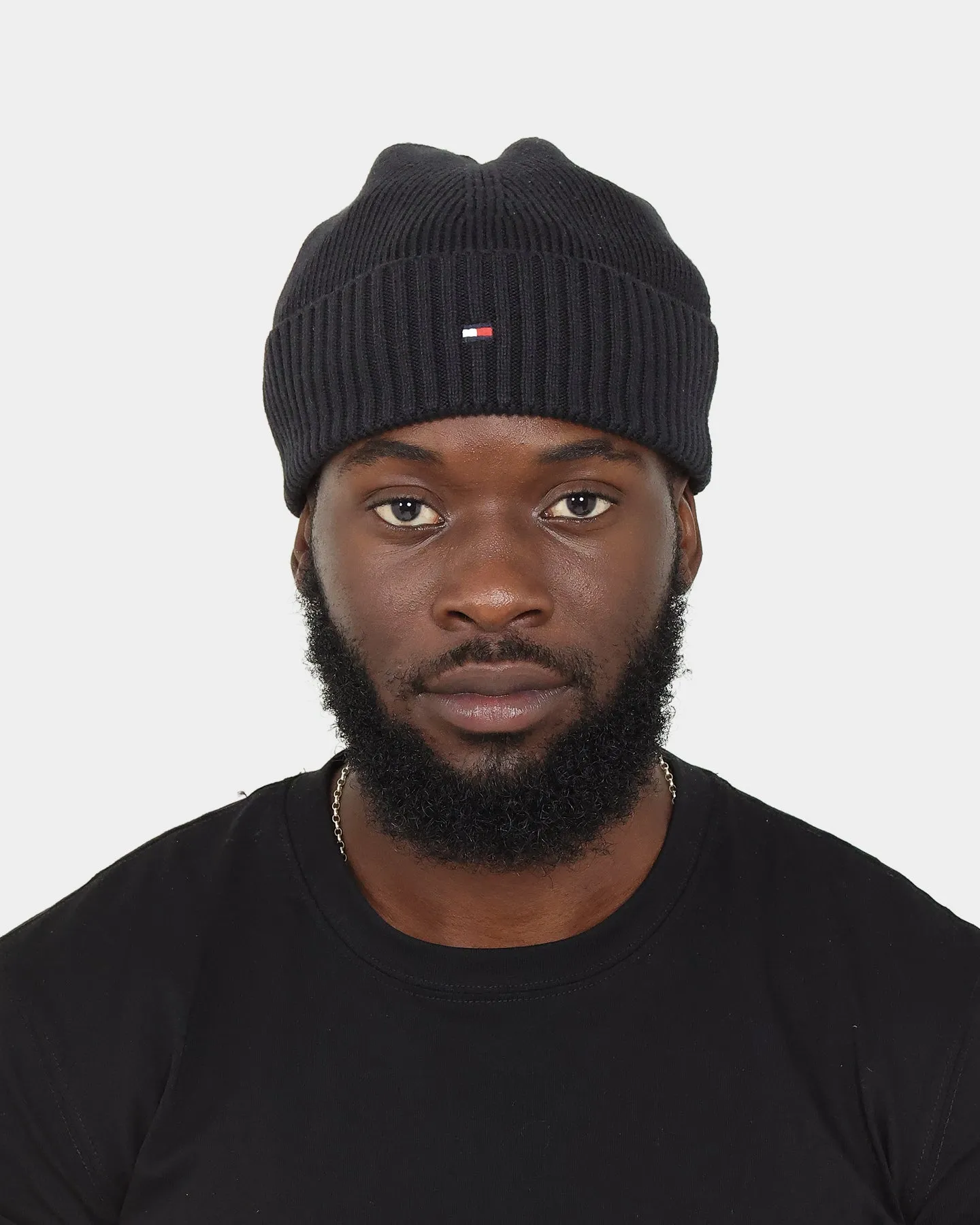 Tommy Jeans Essential Rib Short Beanie Black