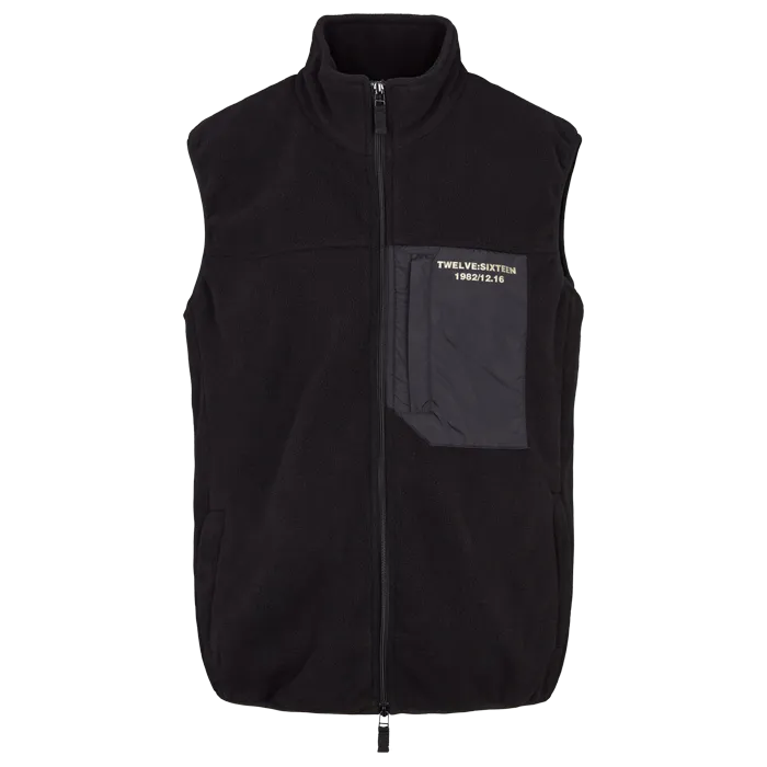 Twelve Sixteen Fleece Gilet Black