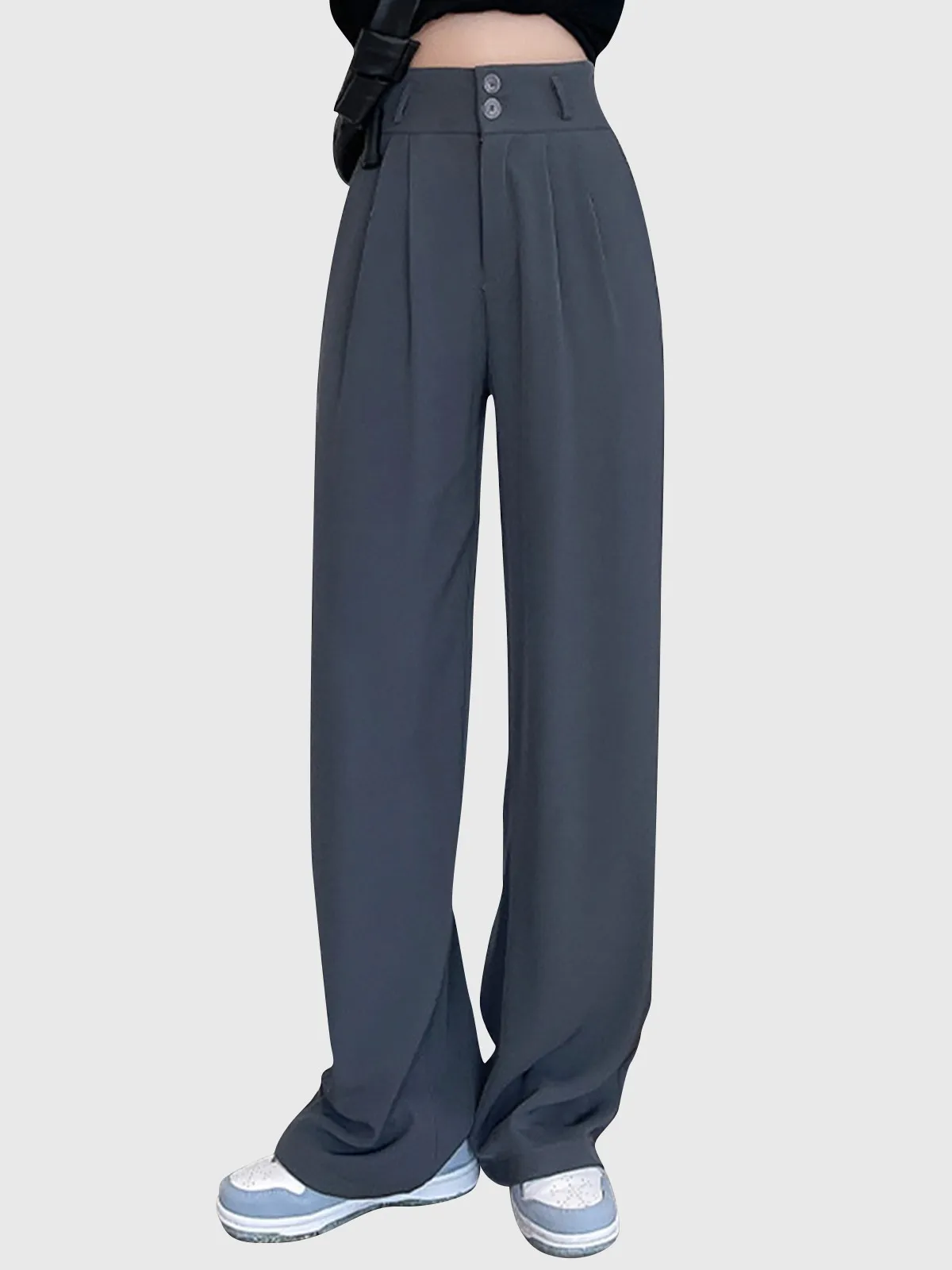 Two-Button High Waist Pants