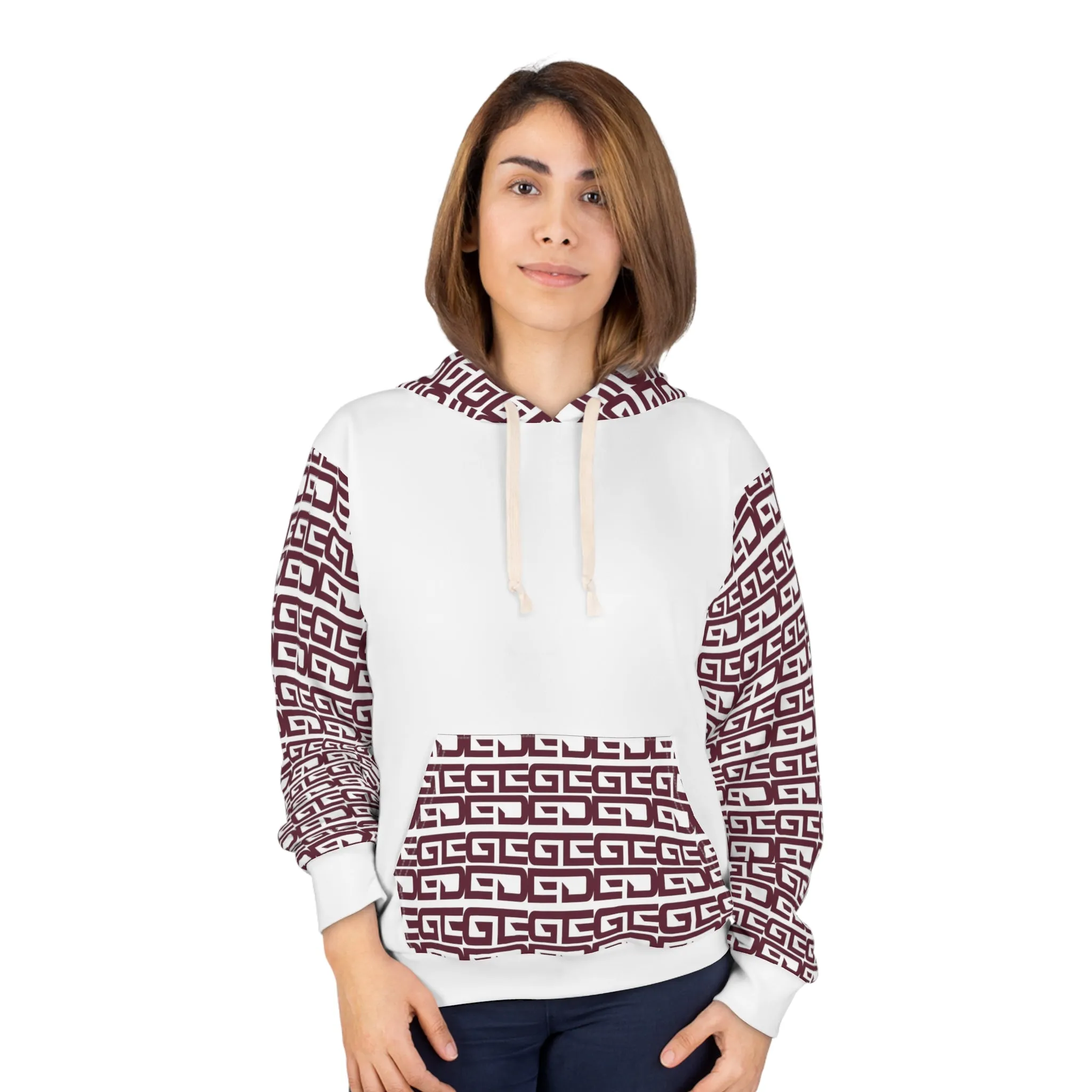 Unisex Pullover Patterned Hoodie