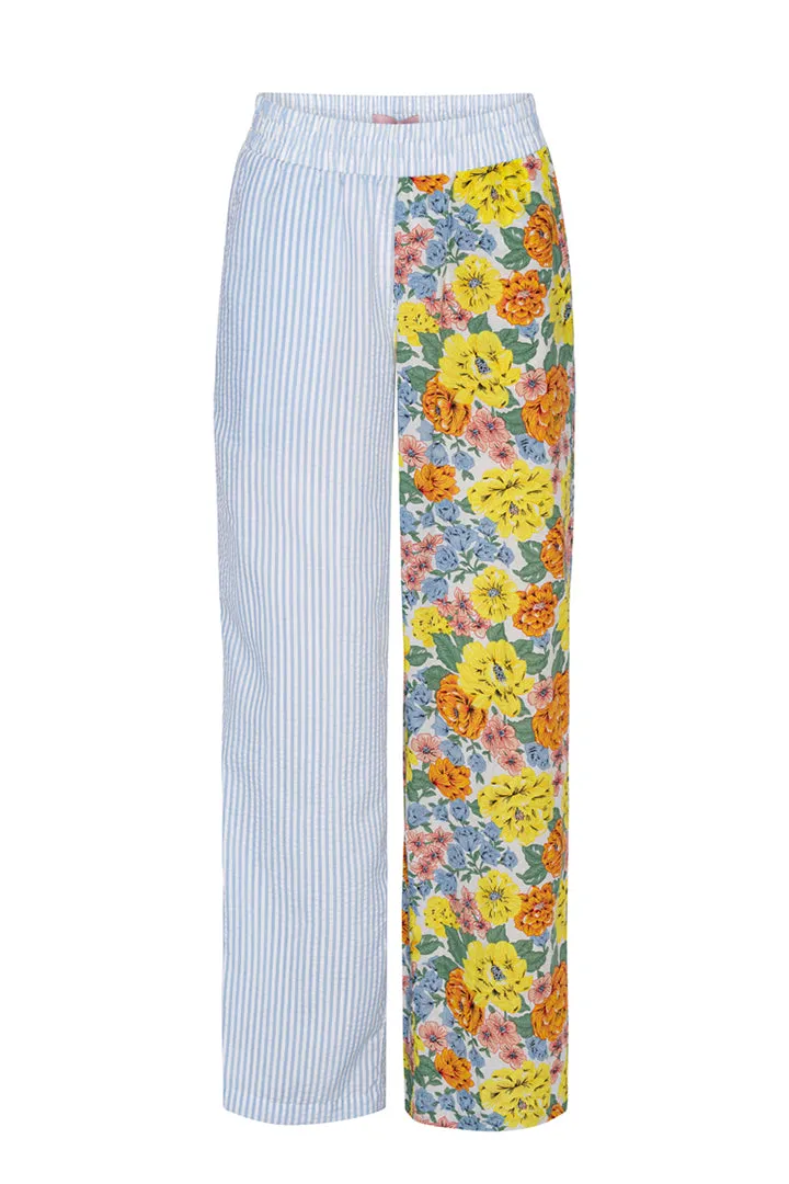 Vanessa Trousers - Blue and floral