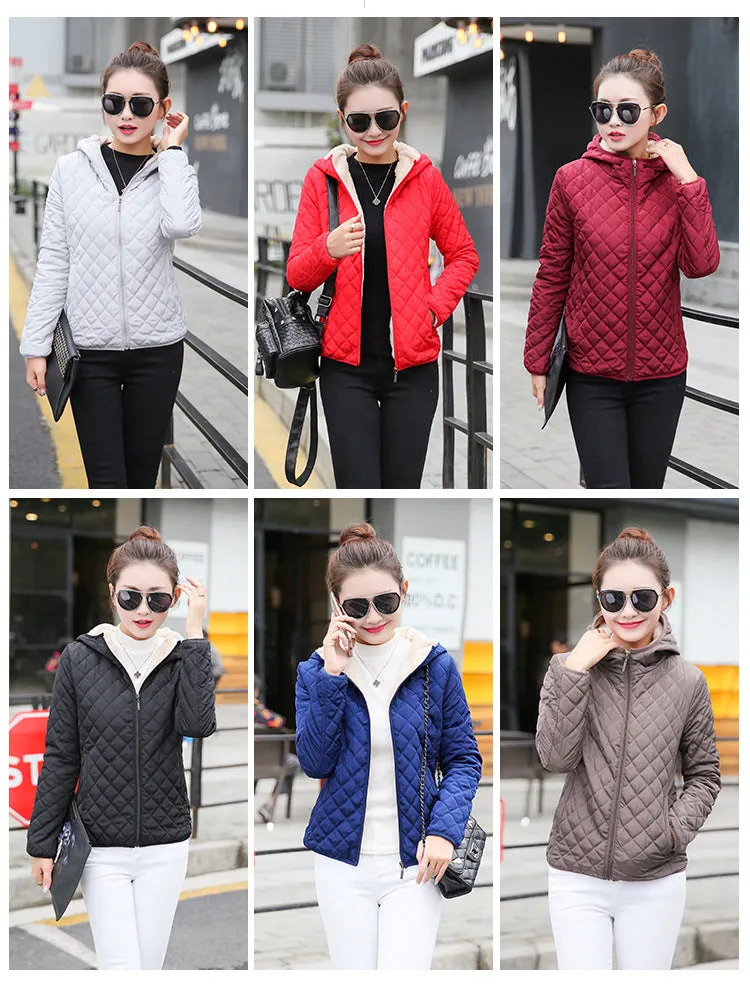 VenusFox Parkas hooded basic jackets Winter Coats