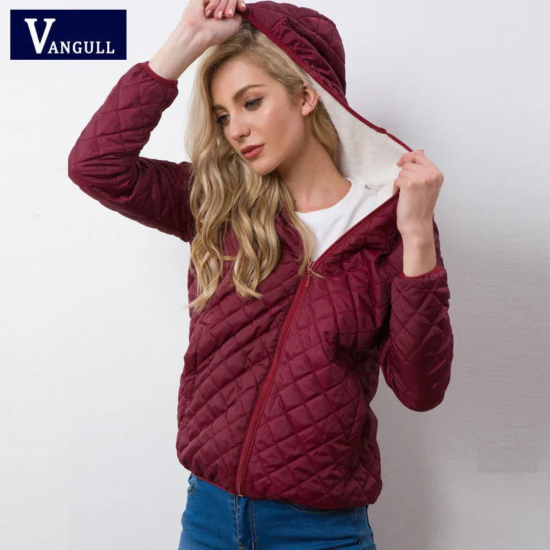 VenusFox Parkas hooded basic jackets Winter Coats