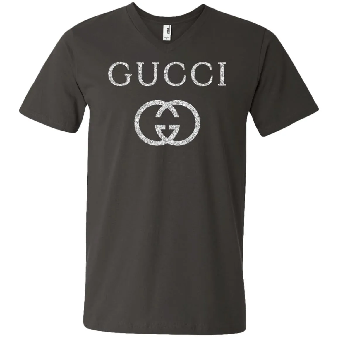 Vintage Gucci Logo Inspired Men V-Neck T-Shirt