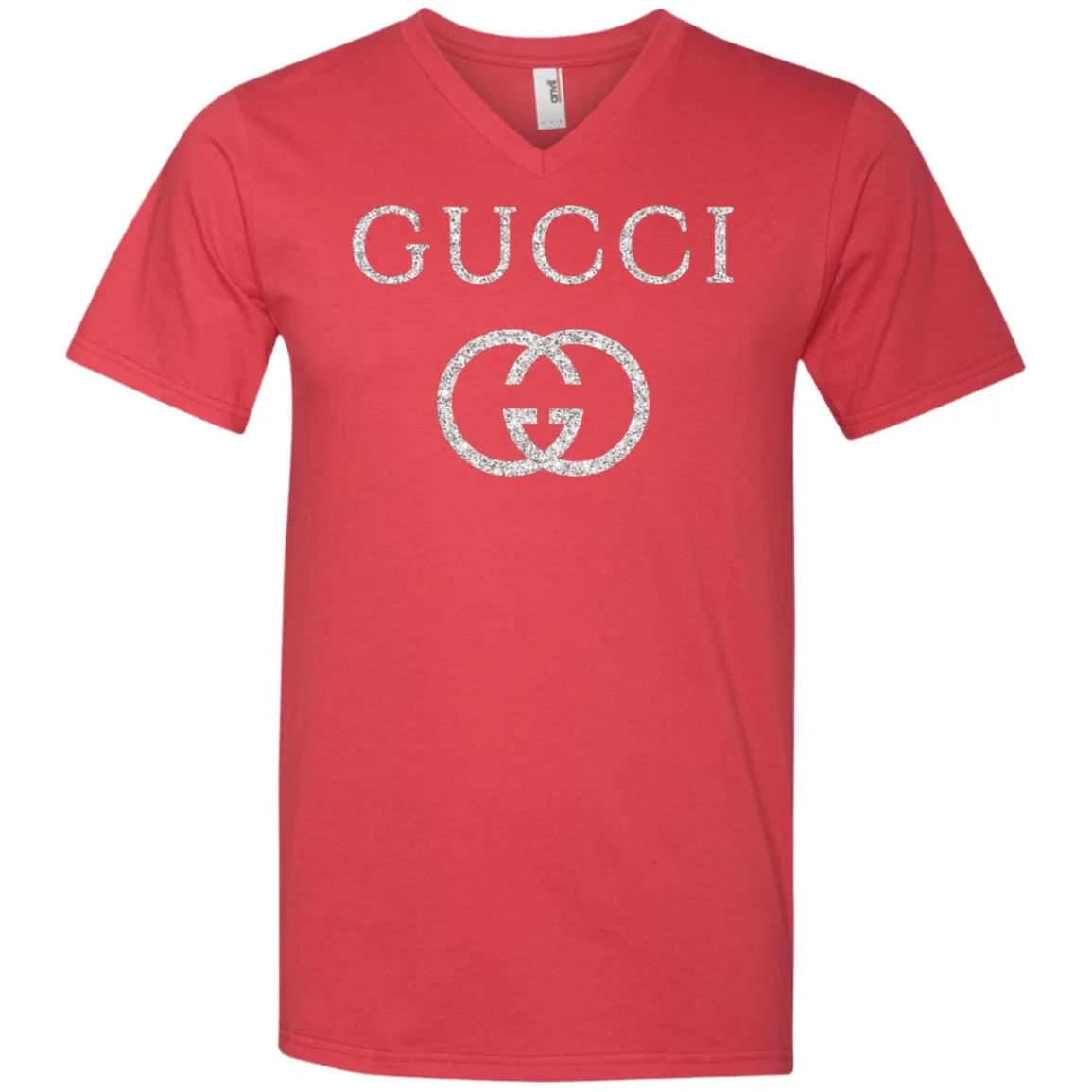 Vintage Gucci Logo Inspired Men V-Neck T-Shirt