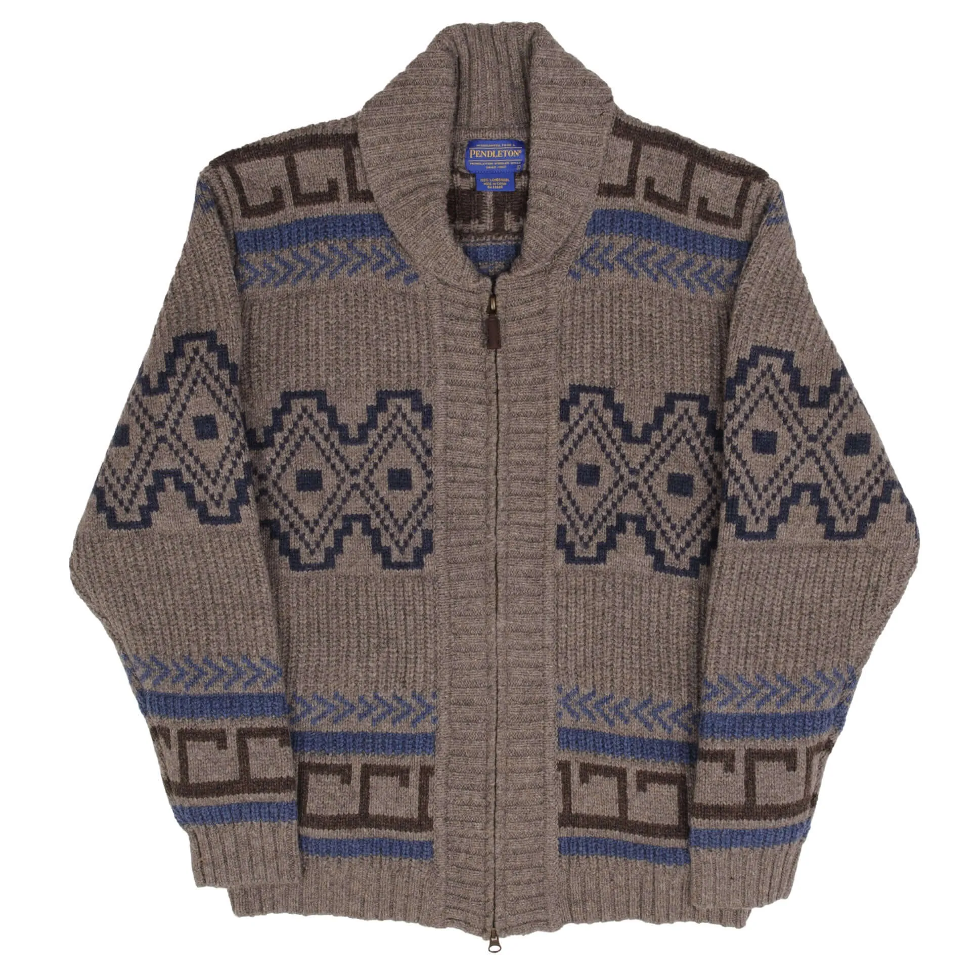 VINTAGE PENDLETON KNIT WOOL CARDIGAN SWEATER 1990S SIZE LARGE