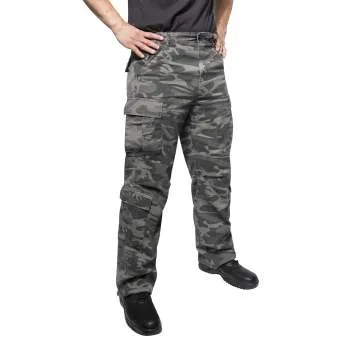 Vintage Style Camo Paratrooper Fatigue Pants