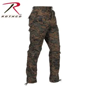 Vintage Style Camo Paratrooper Fatigue Pants