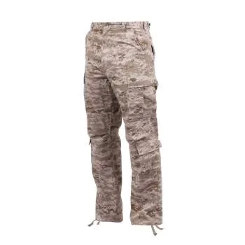 Vintage Style Camo Paratrooper Fatigue Pants