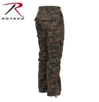 Vintage Style Camo Paratrooper Fatigue Pants