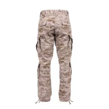 Vintage Style Camo Paratrooper Fatigue Pants