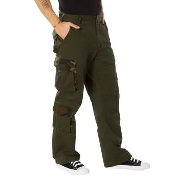 Vintage Style Camo Paratrooper Fatigue Pants