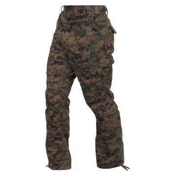 Vintage Style Camo Paratrooper Fatigue Pants