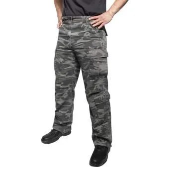 Vintage Style Camo Paratrooper Fatigue Pants