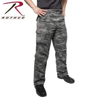 Vintage Style Camo Paratrooper Fatigue Pants