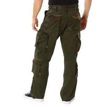 Vintage Style Camo Paratrooper Fatigue Pants