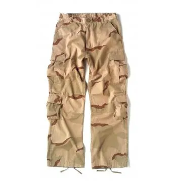 Vintage Style Camo Paratrooper Fatigue Pants