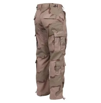 Vintage Style Camo Paratrooper Fatigue Pants