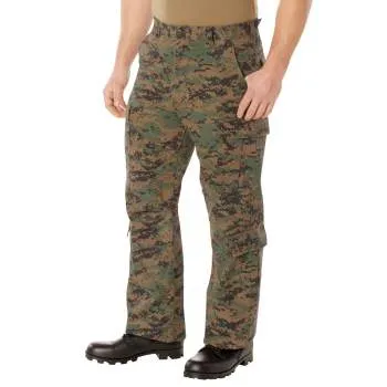 Vintage Style Camo Paratrooper Fatigue Pants