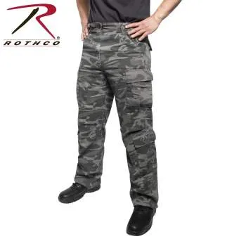 Vintage Style Camo Paratrooper Fatigue Pants