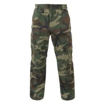 Vintage Style Camo Paratrooper Fatigue Pants