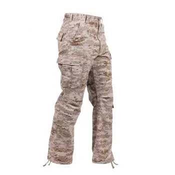 Vintage Style Camo Paratrooper Fatigue Pants