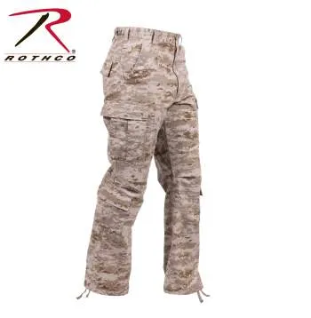 Vintage Style Camo Paratrooper Fatigue Pants