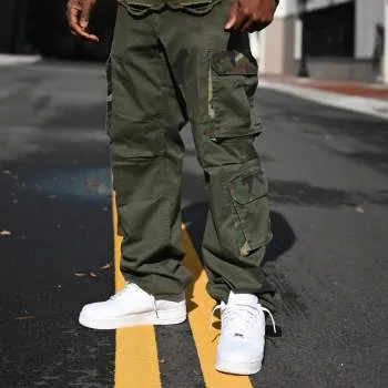 Vintage Style Camo Paratrooper Fatigue Pants