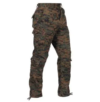 Vintage Style Camo Paratrooper Fatigue Pants