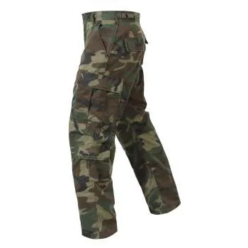 Vintage Style Camo Paratrooper Fatigue Pants