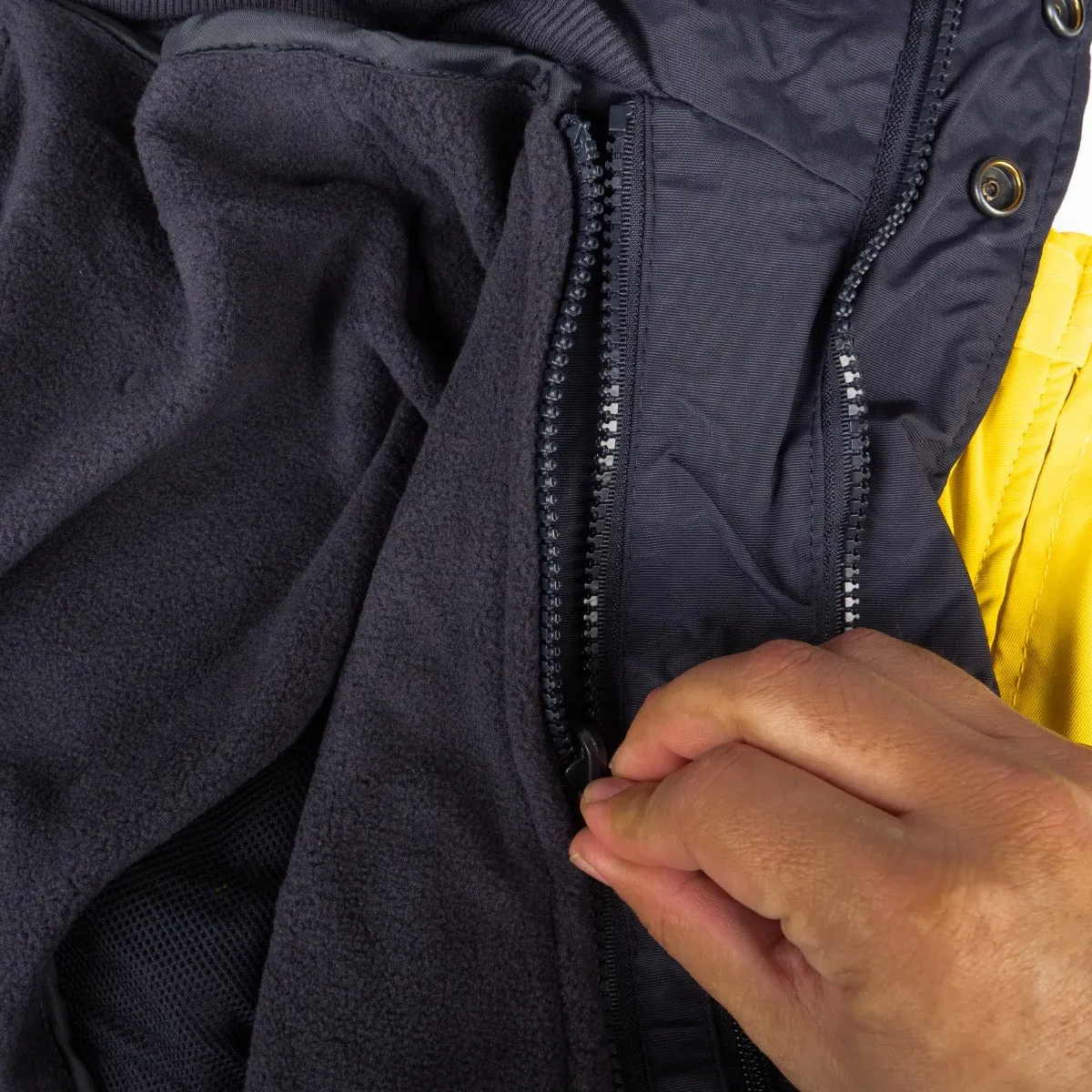 Water Proof Zip-Off Sleeve Bike Patrol Jacket with Removable Liner