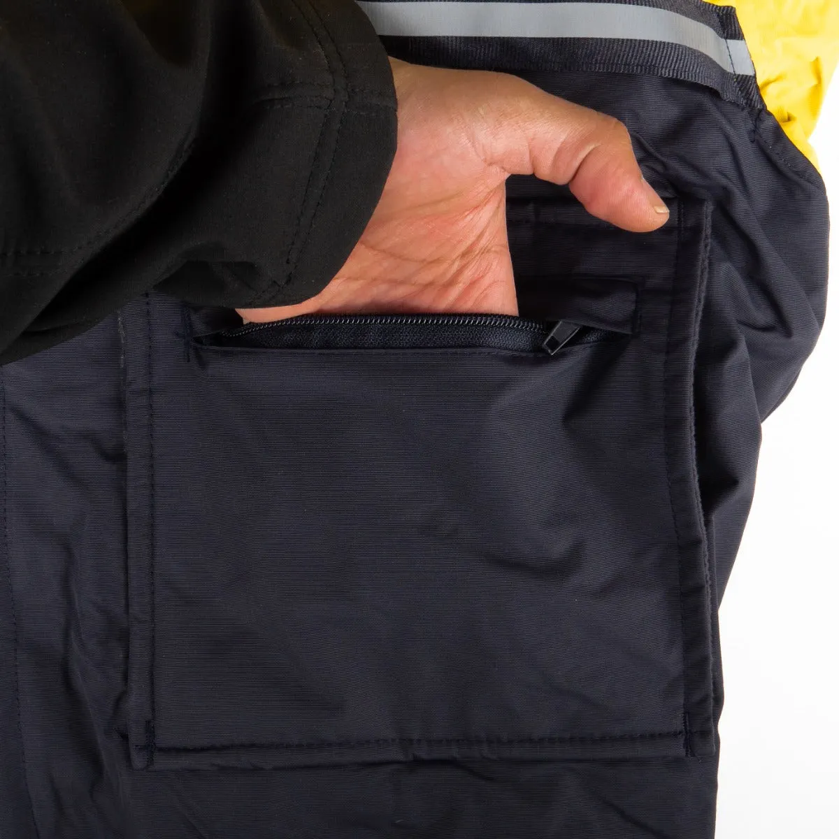 Water Proof Zip-Off Sleeve Bike Patrol Jacket with Removable Liner