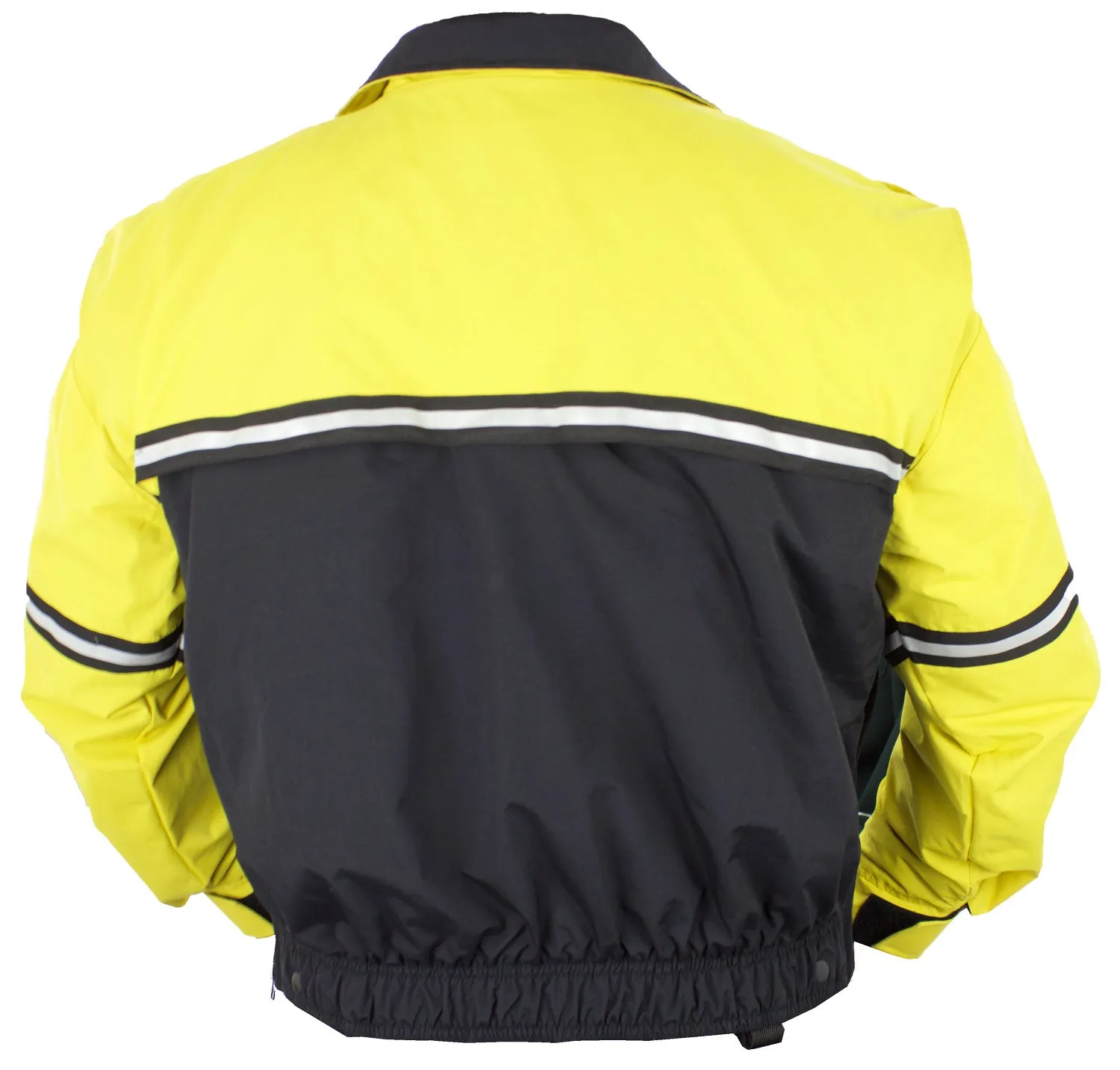 Water Proof Zip-Off Sleeve Bike Patrol Jacket with Removable Liner