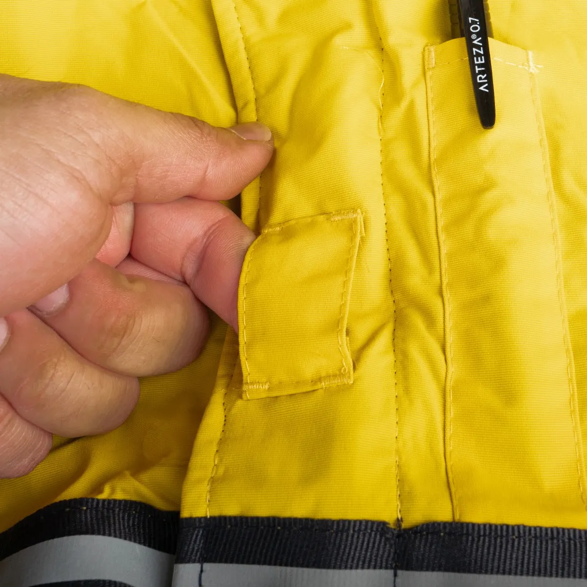 Water Proof Zip-Off Sleeve Bike Patrol Jacket with Removable Liner