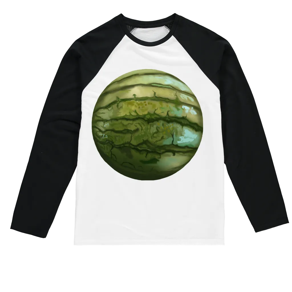 Watermelon Sublimation Baseball Long Sleeve T-Shirt