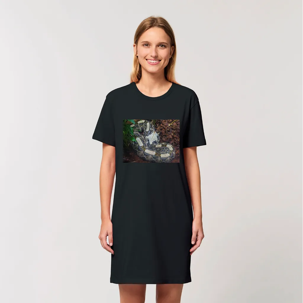 White Snake Organic T-Shirt Dress