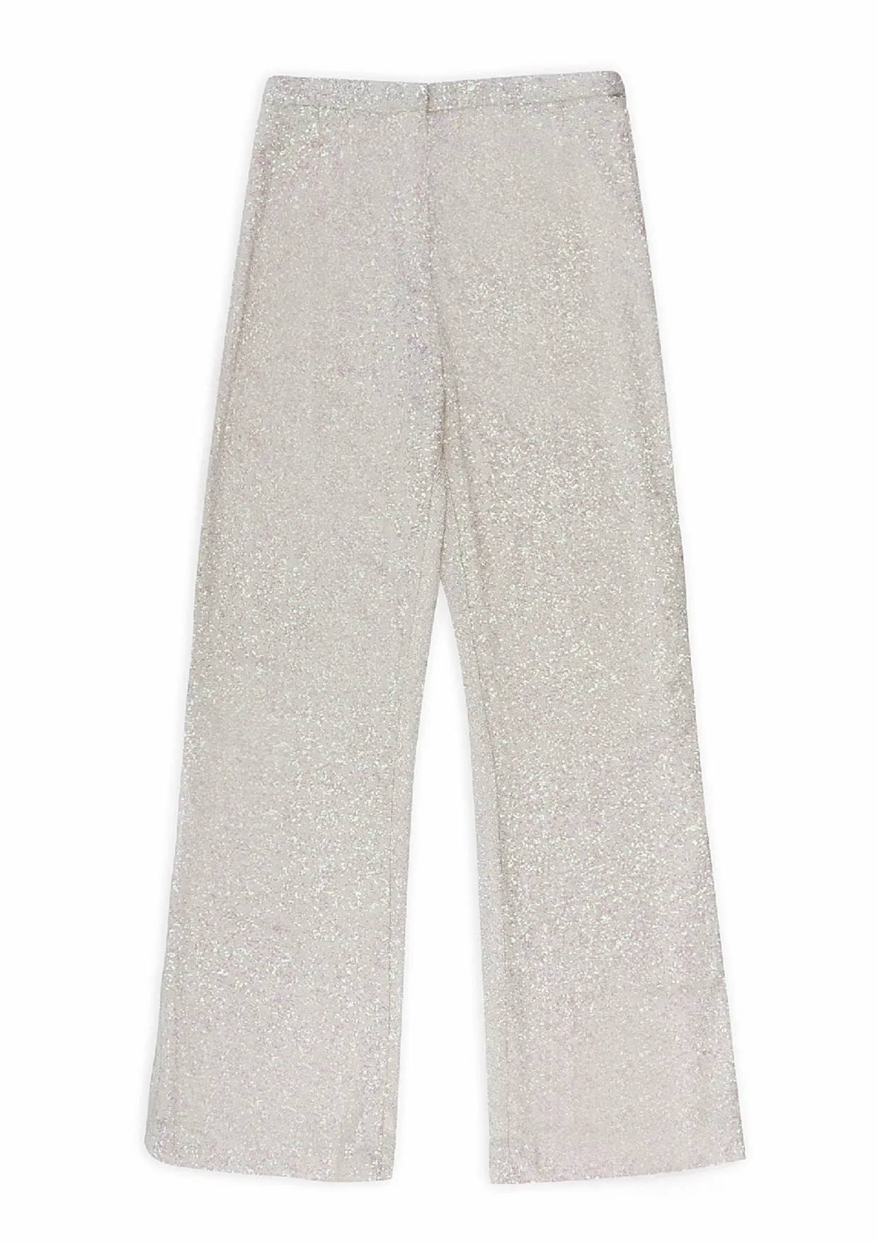 Wide-Leg Sequin Trousers