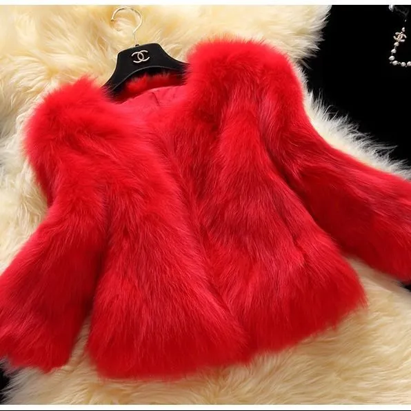 Women's Fur Coat With Fox Fur