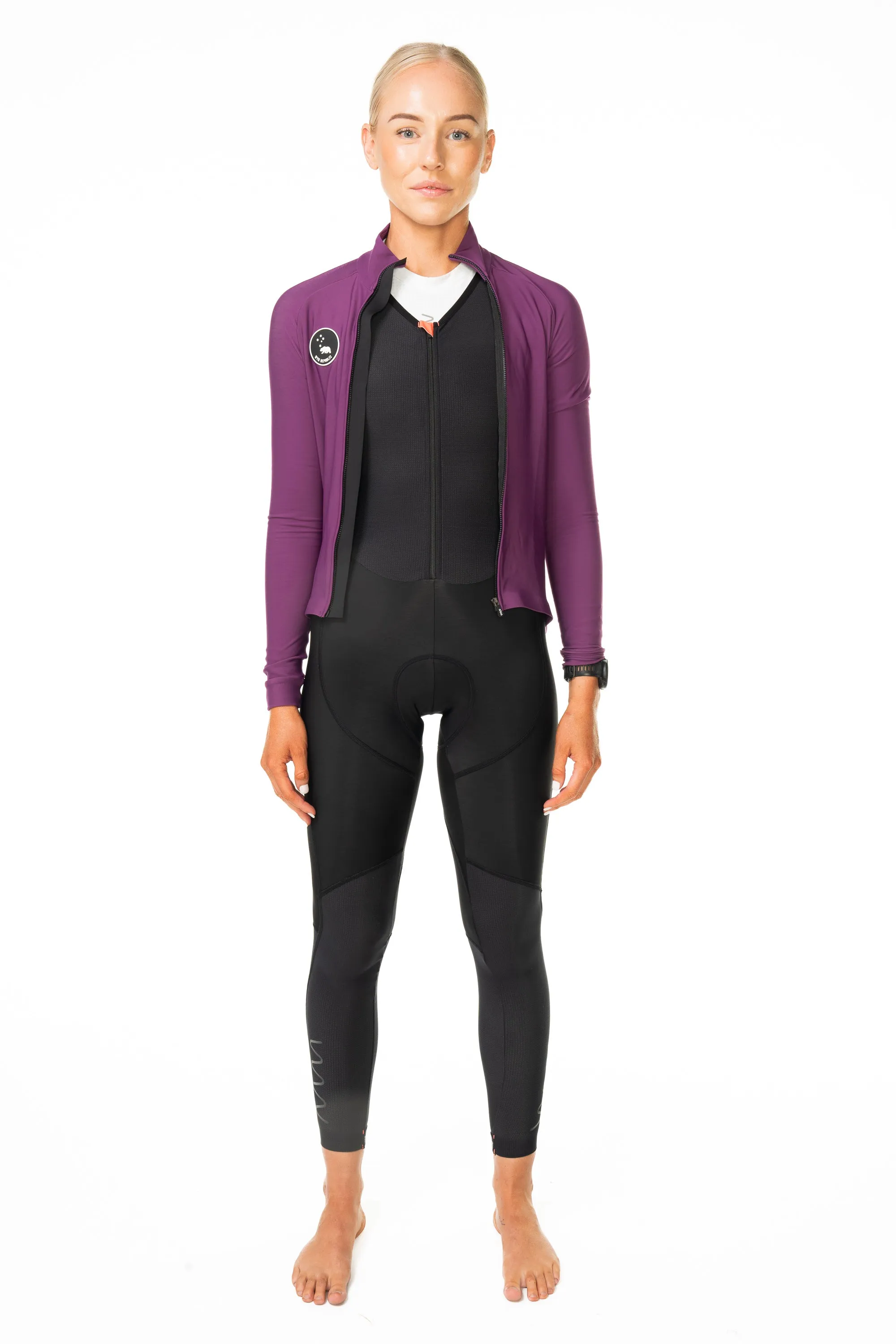 Women's Italian Thermal Cycling Jacket - Tyrian