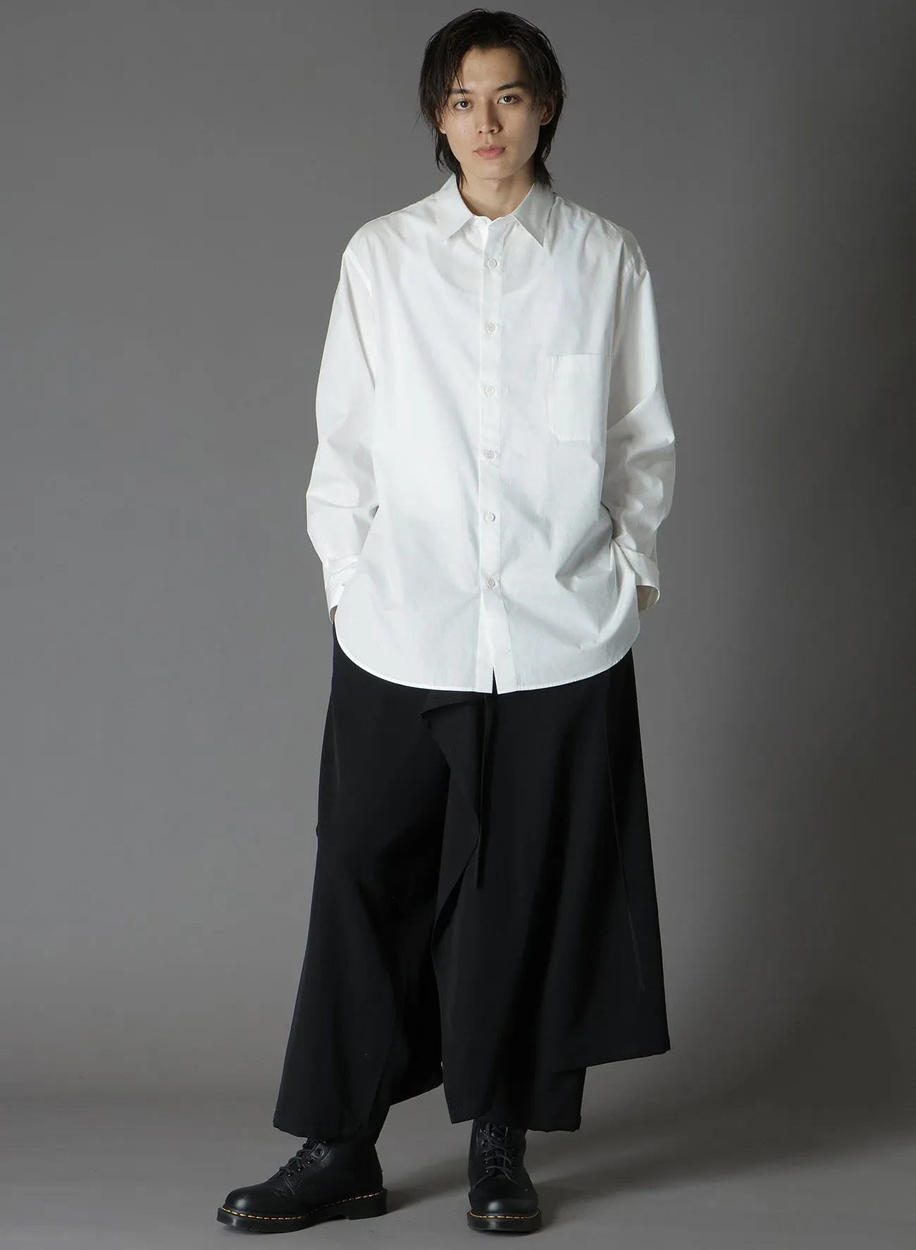 WOOL GABARDINE 3-WAY SKIRT PANTS